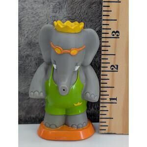 1992 Arby's King Babar the elephant water squirt toy soft rubber Babars Friends